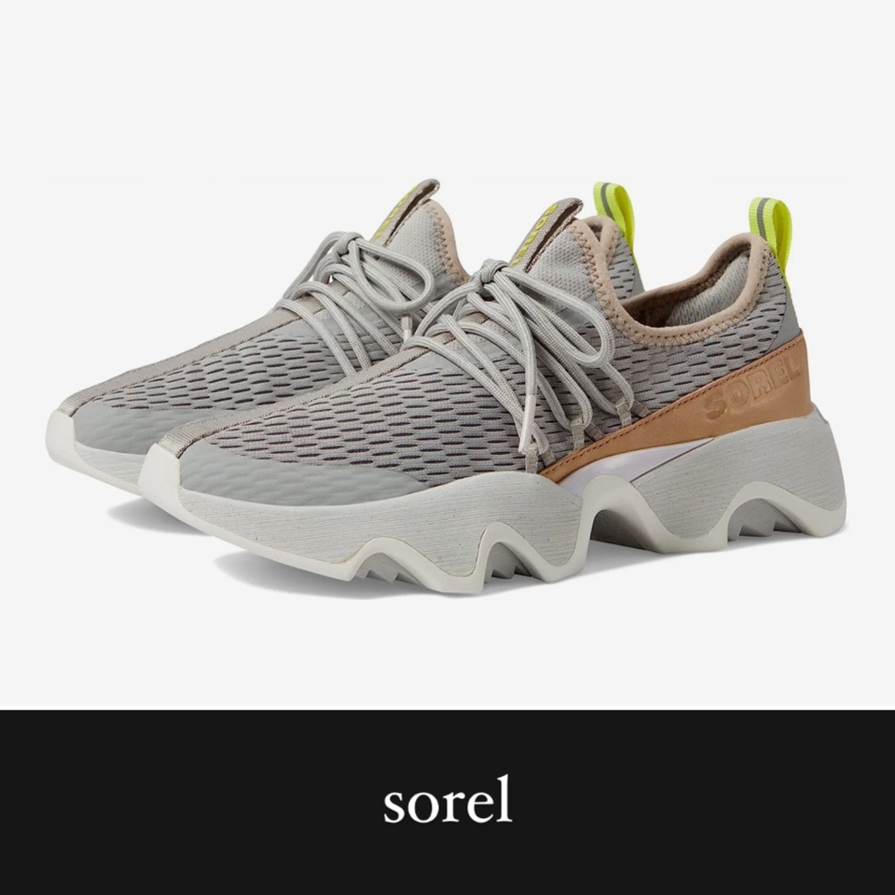 Sorel Women’s Kinetic™ Impact II Lace Sneaker in Dove/Sea Salt NWT • 6.5